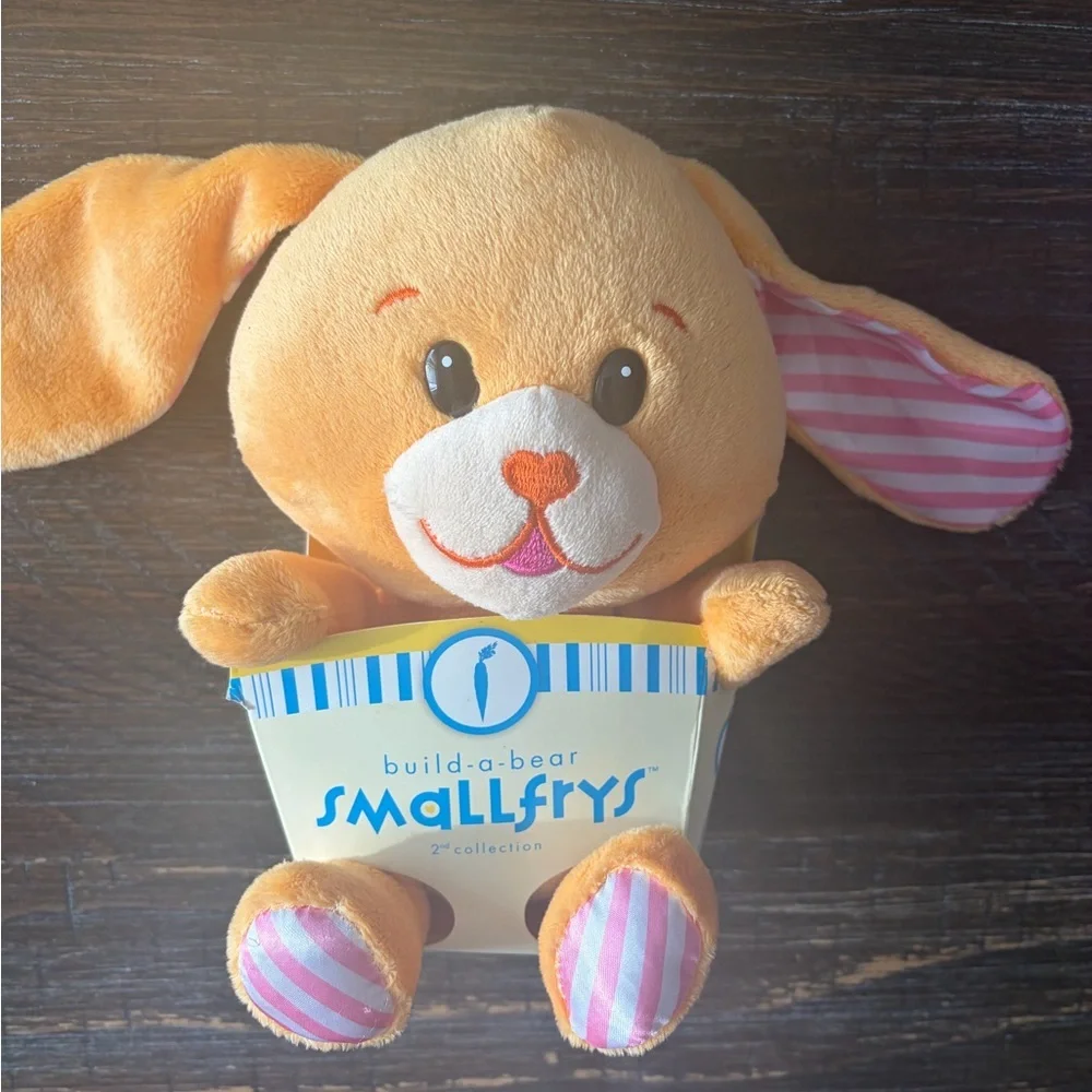 Build-A-Bear Smallfrys Tan and Pink Bunny Plush - Picture 1 of 9